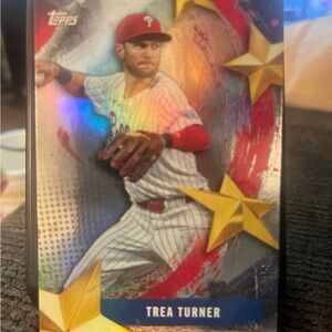 Topps Trea Turner Card – Red, White, Gold Stars